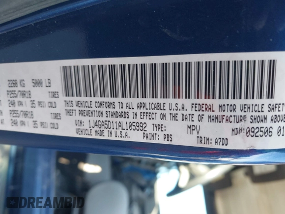2010 Jeep Wrangler Sahara с VIN 1J4GA5D11AL105992, выставлен на аукционе IAAI как лот 41434926 с пробегом 100 464 миль миль и . История ставок и продаж доступна на DreamBid. Изображение 9.