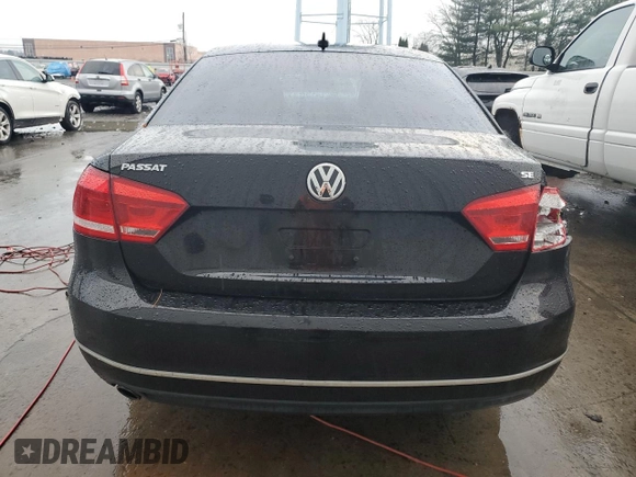 2013 Volkswagen Passat SE w/Sunroof & Nav with VIN 1VWBP7A36DC127911, listed as a Copart auction lot 83520534 with 71,814 mi miles and Salvage Title. Bid and sale history available at carsss.com. Image 6.