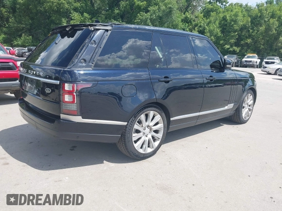 2015 Land Rover Range Rover Supercharged with VIN SALGS2TF1FA219503, listed as a IAAI auction lot 42580352 with 104,534 mi miles and . Bid and sale history available at DreamBid. Image 4.