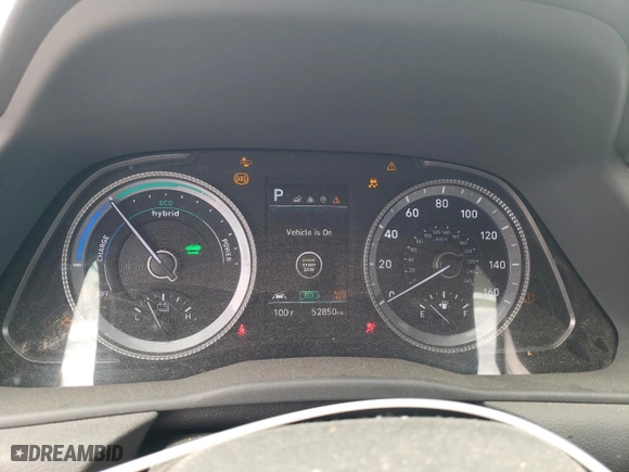 2021 Hyundai Sonata Hybrid Blue with VIN KMHL24JJ4MA029325, listed as a Copart auction lot 61131294 with 52,850 mi miles and Salvage Title. Bid and sale history available at carsss.com. Image 9.