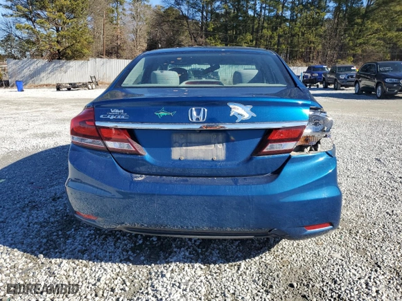 2015 Honda Civic Sedan LX with VIN 2HGFB2F57FH519071, listed as a Copart auction lot 88987135 with 80,397 mi miles and Salvage Title. Bid and sale history available at carsss.com. Image 6.