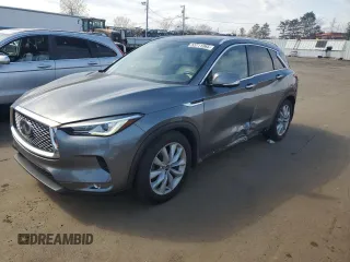 2019 Infiniti QX50 LUXE with VIN 3PCAJ5M38KF102976, listed as a Copart auction lot 53711065 with 52,673 mi miles and Salvage Title. Bid and sale history available at carsss.com. Image 1.