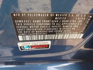 2015 Volkswagen Jetta SE with VIN 3VWD17AJ6FM231597, listed as a IAAI auction lot 42718275 with Not provided miles and . Bid and sale history available at DreamBid. Image 9.