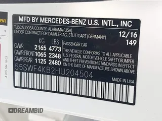 2017 Mercedes-Benz C 300 с VIN 55SWF4KB2HU204504, выставлен на аукционе IAAI как лот 42660080 с пробегом 40 202 миль миль и . История ставок и продаж доступна на DreamBid. Изображение 9.