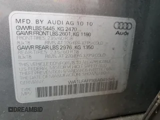 2011 Audi Q5 Premium Plus with VIN WA1LFAFPXBA045945, listed as a Copart auction lot 60817915 with 184,088 mi miles and Salvage title. Bid and sale history available at DreamBid. Image 13.
