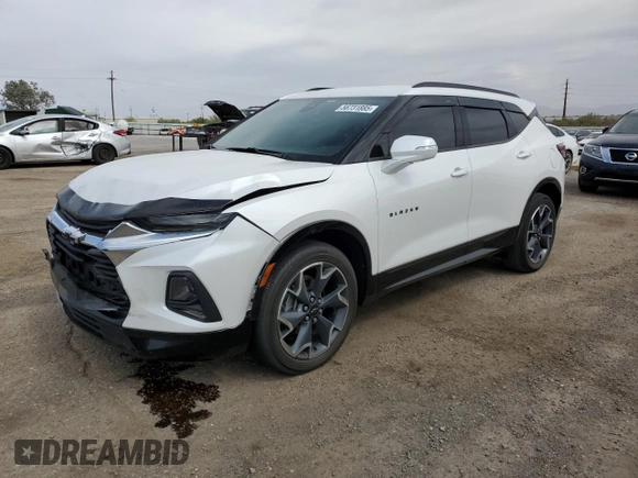 2020 Chevrolet Blazer RS z VIN 3GNKBERS8LS602346, wystawiony jako Copart lot #56731885 z przebiegiem 71 726 mil mil oraz Szkoda całkowita • Salvage title. Historia ofert i sprzedaży dostępna na DreamBid. Obrazek 1.