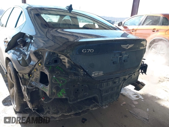 2020 Genesis G70 2.0T with VIN KMTG44LA3LU046192, listed as a IAAI auction lot 41377476 with 35,956 mi miles and . Bid and sale history available at DreamBid. Image 6.