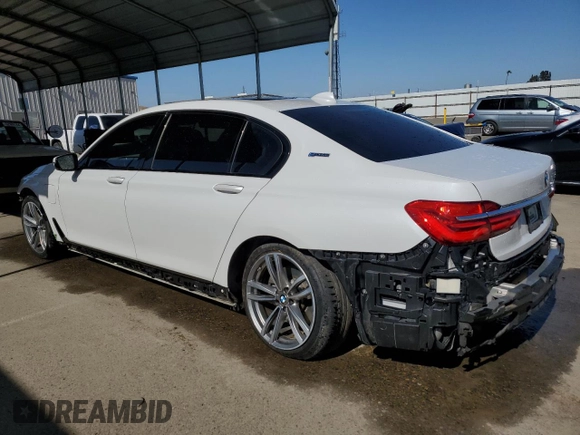 2018 BMW 7 Series 740e xDrive iPerformance with VIN WBA7J2C55JG938256, listed as a Copart auction lot 52910044 with 53,378 mi miles. Bid and sale history available at carsss.com. Image 2.