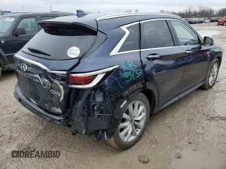 2019 Infiniti QX50 LUXE with VIN 3PCAJ5M30KF116984, listed as a Copart auction lot 44524413 with 52,745 mi miles. Bid and sale history available at carsss.com. Image 3.