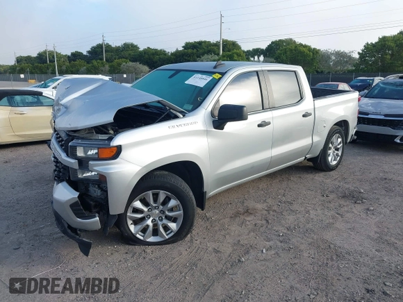 2020 Chevrolet Silverado 1500 Custom with VIN 1GCPWBEF4LZ148741, listed as a IAAI auction lot 41148846 with 108,151 mi miles. Bid and sale history available at carsss.com. Image 2.
