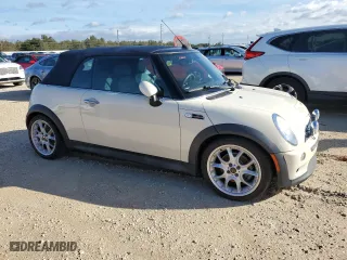 2007 MINI Cooper Convertible S with VIN WMWRH33537TL93992, listed as a Copart auction lot 74872784 with 0 mi miles and Salvage Title. Bid and sale history available at carsss.com. Image 4.