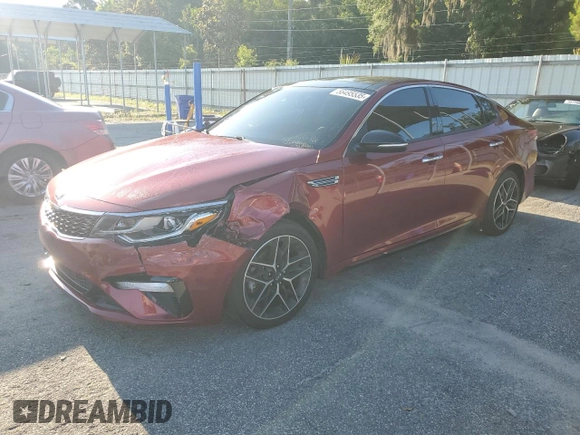 2020 Kia Optima SE z VIN 5XXGT4L37LG450881, wystawiony jako Copart lot #56495535 z przebiegiem 51 809 mil mil oraz Szkoda całkowita • Salvage title. Historia ofert i sprzedaży dostępna na DreamBid. Obrazek 1.