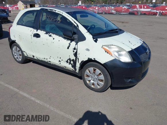 2008 Toyota Yaris with VIN JTDJT923085200317, listed as a IAAI auction lot 41918548 with 168,727 mi miles. Bid and sale history available at carsss.com. Image 1.