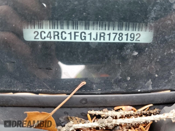 2018 Chrysler Pacifica Touring Plus with VIN 2C4RC1FG1JR178192, listed as a Copart auction lot 49412905 with 38,683 mi miles and Salvage Title. Bid and sale history available at DreamBid. Image 13.