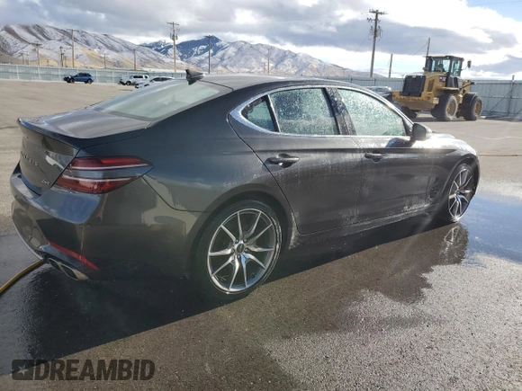 2023 Genesis G70 2.0T with VIN KMTG34TA4PU129199, listed as a Copart auction lot 80963124 with 15,729 mi miles and Salvage Title. Bid and sale history available at carsss.com. Image 3.