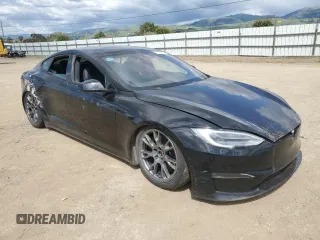 2021 Tesla Model S Plaid with VIN 5YJSA1E62MF455304, listed as a Copart auction lot 51279555 with 17,951 mi miles and Salvage title. Bid and sale history available at DreamBid. Image 4.