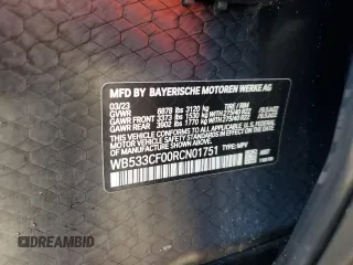 2024 BMW iX M60 z VIN WB533CF00RCN01751, wystawiony jako Copart lot #74145244 z przebiegiem 21 347 mil mil oraz Szkoda całkowita • Salvage title. Historia ofert i sprzedaży dostępna na DreamBid. Obrazek 14.