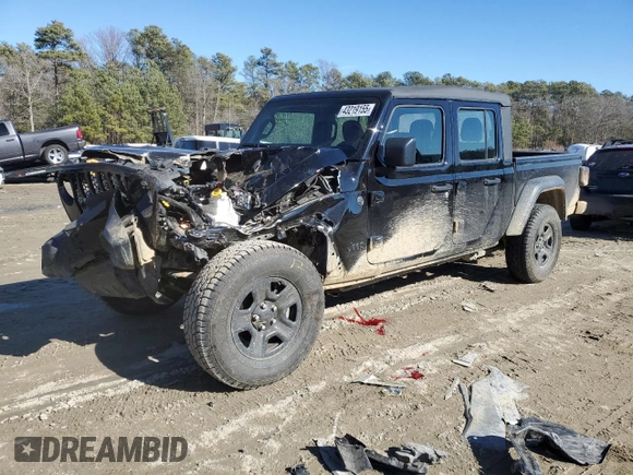 2023 Jeep Gladiator Sport z VIN 1C6HJTAG1PL560543, wystawiony jako Copart lot #43219155 z przebiegiem 19 999 mil mil oraz Szkoda całkowita • Salvage title. Historia ofert i sprzedaży dostępna na DreamBid. Obrazek 1.