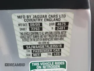 2010 Jaguar XK with VIN SAJWA4GB7ALB35518, listed as a Copart auction lot 74672434 with 0 mi miles and Salvage Title. Bid and sale history available at carsss.com. Image 13.