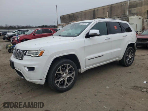 2020 Jeep Grand Cherokee Overland with VIN 1C4RJFCG3LC218906, listed as a Copart auction lot 43684295 with 95,156 mi miles and Salvage Title. Bid and sale history available at carsss.com. Image 1.