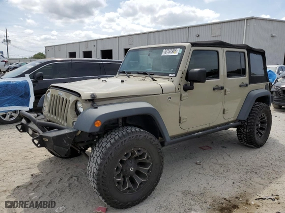 2017 Jeep Wrangler Unlimited Sport with VIN 1C4BJWDG5HL670282, listed as a Copart auction lot 52332905 with 106,022 mi miles and Salvage Title. Bid and sale history available at carsss.com. Image 1.