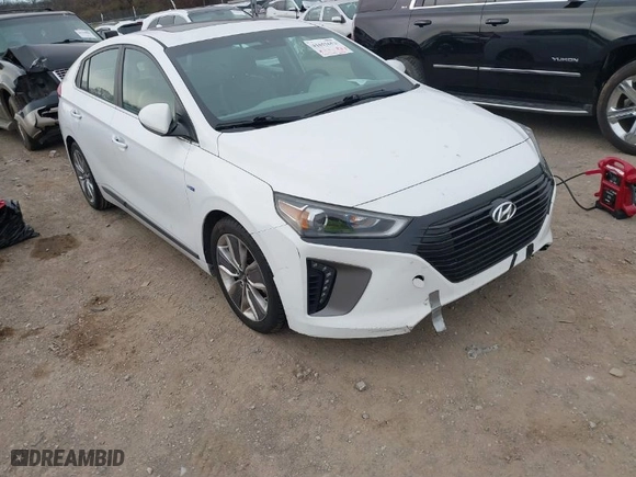 2018 Hyundai Ioniq Hybrid Limited with VIN KMHC85LC8JU092957, listed as a IAAI auction lot 41652652 with 94,943 mi miles. Bid and sale history available at carsss.com. Image 1.