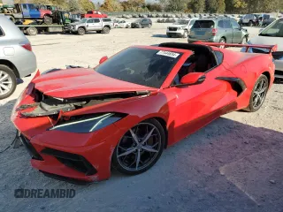 2020 Chevrolet Corvette 2LT with VIN 1G1Y72D41L5115956, listed as a Copart auction lot 77444654 with 24,308 mi miles and Salvage Title. Bid and sale history available at carsss.com. Image 1.