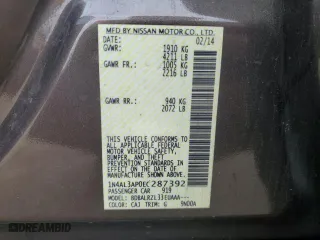 2014 Nissan Altima 2.5 with VIN 1N4AL3AP0EC287392, listed as a Copart auction lot 52261105 with 186,682 mi miles and Salvage Title. Bid and sale history available at carsss.com. Image 15.