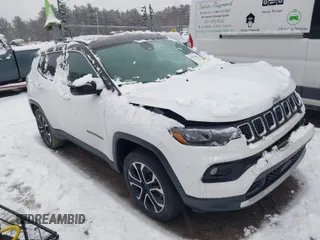 2023 Jeep Compass Limited with VIN 3C4NJDCN1PT519895, listed as a IAAI auction lot 41650298 with 14,119 mi miles and . Bid and sale history available at carsss.com. Image 1.