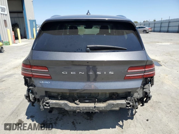 2021 Genesis GV80 with VIN KMUHB4SB7MU040137, listed as a Copart auction lot 65228045 with 74,658 mi miles and Salvage title. Bid and sale history available at DreamBid. Image 6.