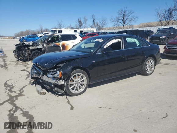 2015 Audi A4 Premium Plus with VIN WAUFFAFL5FN024562, listed as a Copart auction lot 48058595 with 0 mi miles and Salvage Title. Bid and sale history available at carsss.com. Image 1.
