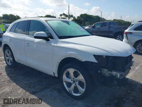 2021 Audi Q5 Prestige with VIN WA1CAAFY7M2034552, listed as a IAAI auction lot 41922211 with 52,235 mi miles and . Bid and sale history available at DreamBid. Image 1.