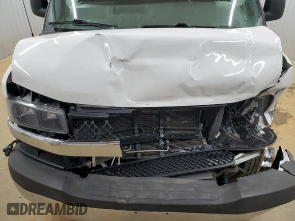 2020 Chevrolet Express Cargo with VIN 1GCWGAFG8L1203183, listed as a Copart auction lot 46116005 with 65,023 mi miles and Salvage title. Bid and sale history available at DreamBid. Image 12.