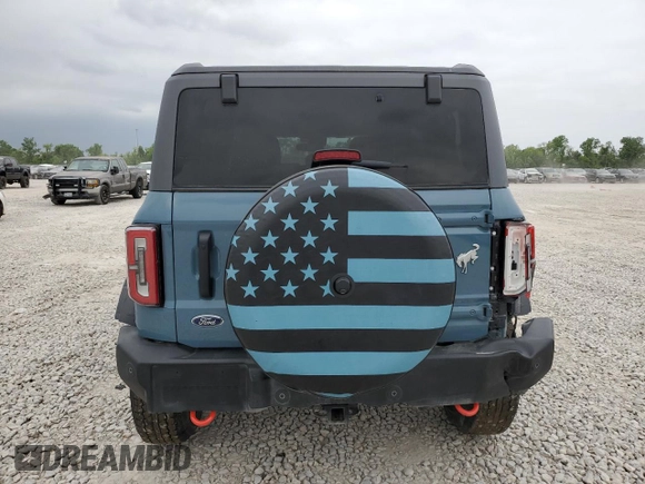 2022 Ford Bronco with VIN 1FMEE5BP5NLB10929, listed as a Copart auction lot 53460175 with 85,192 mi miles and Salvage title. Bid and sale history available at DreamBid. Image 6.