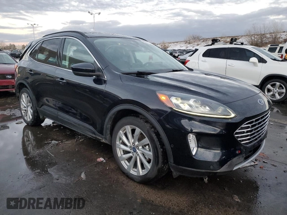 2021 Ford Escape Titanium Hybrid with VIN 1FMCU9DZ3MUA77020, listed as a Copart auction lot 42781755 with 45,201 mi miles and Salvage title. Bid and sale history available at DreamBid. Image 4.