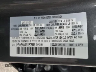 2024 Mazda CX-90 Preferred z VIN JM3KKBHA0R1157666, wystawiony jako Copart lot #56737765 z przebiegiem 10 228 mil mil oraz Szkoda całkowita • Salvage title. Historia ofert i sprzedaży dostępna na DreamBid. Obrazek 14.