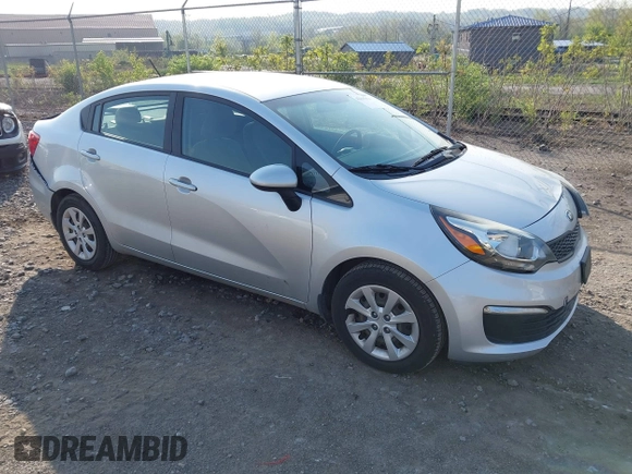 2016 Kia Rio LX with VIN KNADM4A34G6691074, listed as a IAAI auction lot 42165834 with 61,161 mi miles and . Bid and sale history available at DreamBid. Image 1.