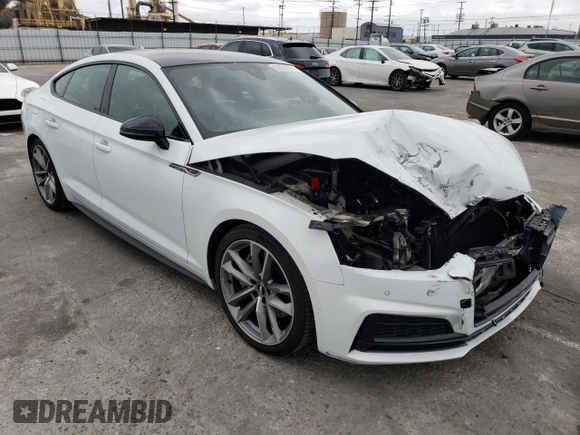 2019 Audi A5 Sportback Premium Plus with VIN WAUENCF53KA077435, listed as a Copart auction lot 55863653 with 32,259 mi miles. Bid and sale history available at carsss.com. Image 4.
