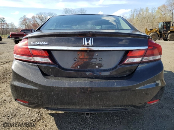 2014 Honda Civic Sedan LX with VIN 2HGFB2F51EH554736, listed as a Copart auction lot 54379215 with 166,288 mi miles and Clean Title. Bid and sale history available at carsss.com. Image 6.
