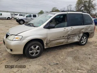2002 Mazda MPV LX with VIN JM3LW28J120310009, listed as a Copart auction lot 51272115 with 98,847 mi miles and Salvage Title. Bid and sale history available at carsss.com. Image 1.