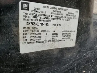 2007 GMC Yukon Denali z VIN 1GKFK63837J141601, wystawiony jako Copart lot #55281655 z przebiegiem 285 633 mil mil oraz Tytuł czysty. Historia ofert i sprzedaży dostępna na DreamBid. Obrazek 14.