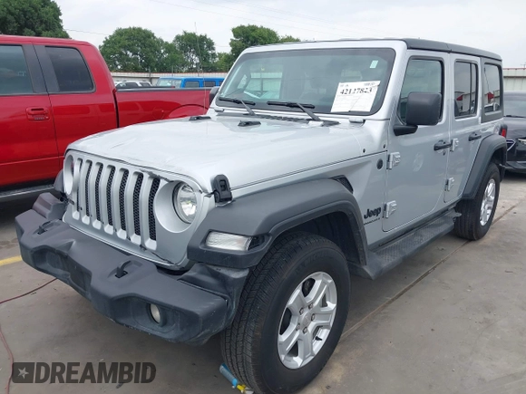 2023 Jeep Wrangler Sport with VIN 1C4HJXDG2PW508235, listed as a IAAI auction lot 42127823 with 25,069 mi miles and . Bid and sale history available at DreamBid. Image 19.