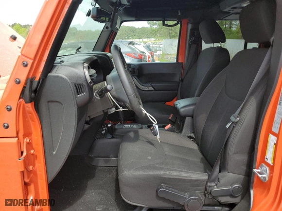 2015 Jeep Wrangler Unlimited Sport with VIN 1C4HJWDGXFL726174, listed as a Copart auction lot 51895295 with 107,377 mi miles and Salvage Title. Bid and sale history available at carsss.com. Image 7.