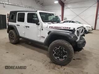 2023 Jeep Wrangler Rubicon with VIN 1C4HJXFGXPW534692, listed as a Copart auction lot 50466225 with 29,619 mi miles and Salvage title. Bid and sale history available at DreamBid. Image 4.
