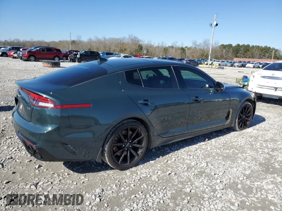 2023 Kia Stinger GT2 with VIN KNAE55LC0P6136420, listed as a Copart auction lot 87606705 with 72,990 mi miles and Salvage Title. Bid and sale history available at carsss.com. Image 3.