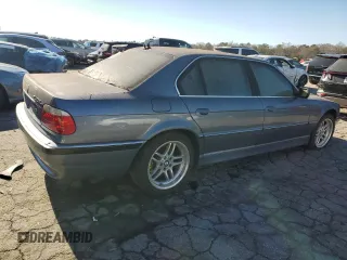 2001 BMW 7 Series 740iL with VIN WBAGH834X1DP20434, listed as a Copart auction lot 85572754 with 0 mi miles and Clean Title. Bid and sale history available at carsss.com. Image 3.