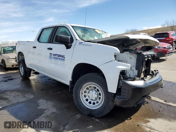 2021 Chevrolet Silverado 1500 Work Truck with VIN 1GCUYAEF5MZ142343, listed as a Copart auction lot 45414654 with Not Provided miles and Salvage Title. Bid and sale history available at DreamBid. Image 4.