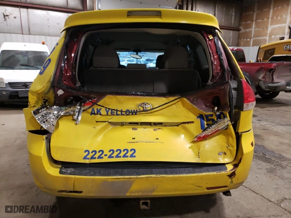 2014 Toyota Sienna LE AAS with VIN 5TDKK3DC4ES456273, listed as a Copart auction lot 88770295 with 267,260 mi miles and Salvage Title. Bid and sale history available at carsss.com. Image 6.