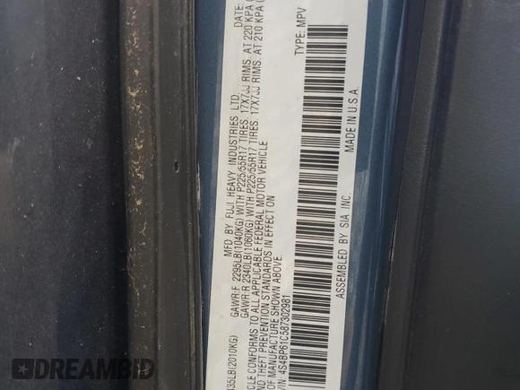 2008 Subaru Outback i z VIN 4S4BP61C587302981, wystawiony jako Copart lot #57632325 z przebiegiem 94 970 mil mil oraz Szkoda całkowita • Salvage title. Historia ofert i sprzedaży dostępna na DreamBid. Obrazek 13.