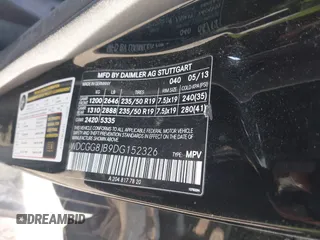 2013 Mercedes-Benz GLK 350 with VIN WDCGG8JB9DG152326, listed as a IAAI auction lot 42091824 with 175,017 mi miles and . Bid and sale history available at carsss.com. Image 9.